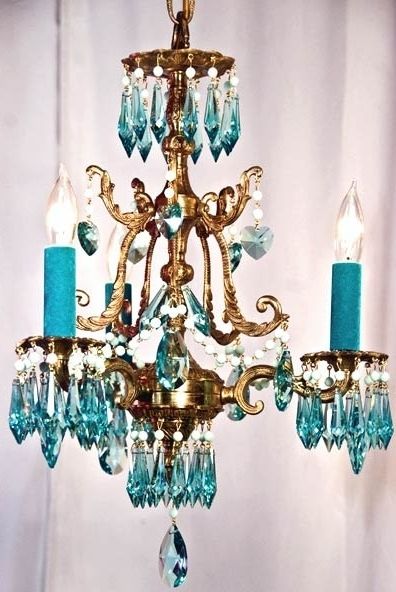 Chandeliers, Turquoise Chandelier And Turquoise Within Turquoise Chandelier Crystals (View 1 of 10)