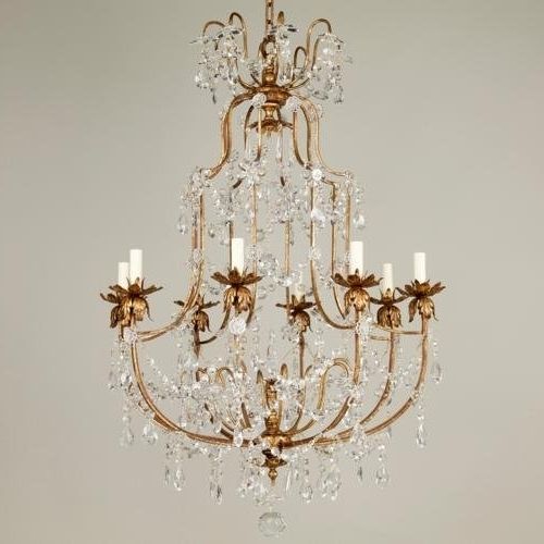 Crystal And Brass Chandelier In Most Current Copper Crystal Chandelier Lamp , Brass Chandelier(id: (View 5 of 10)