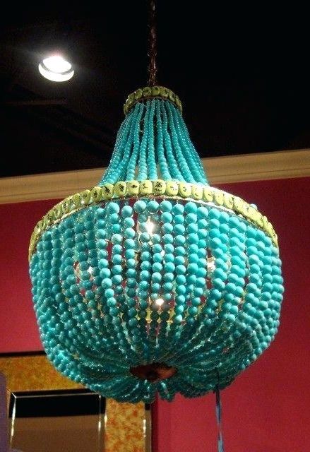 Diy Turquoise Beaded Chandeliers For Most Recently Released Diy Turquoise Beaded Chandelier – Yamacraw (View 8 of 10)