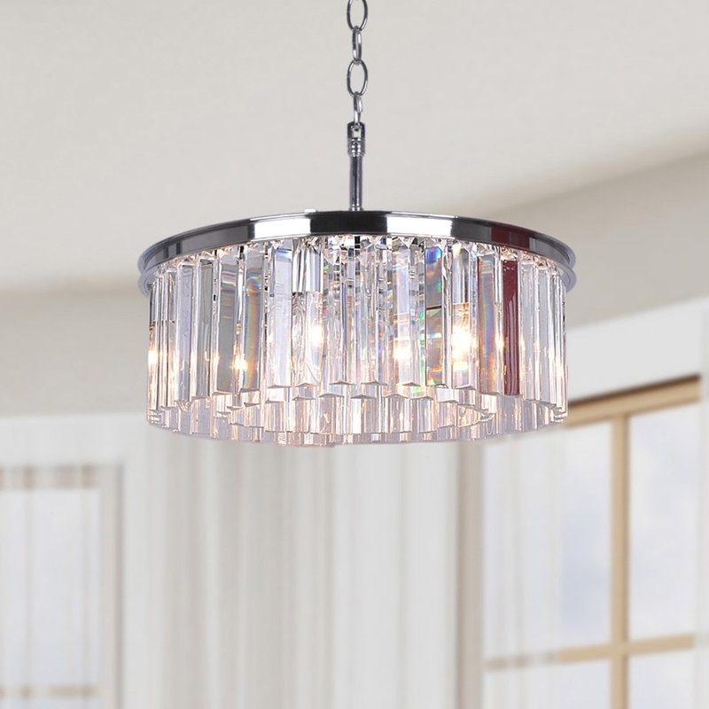 Drum Chandeliers Lighting The Home Depot With Chandelier Crystals With Well Known Wayfair Chandeliers (View 9 of 10)