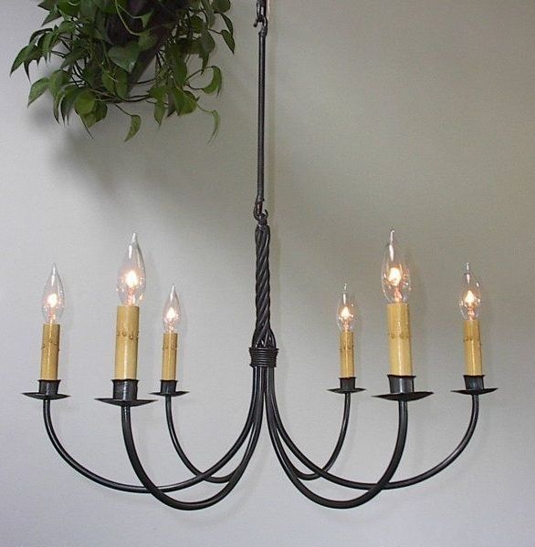 Electric Six Arm Twisted 6600 Wrought Pertaining To Wrought Iron Chandelier (View 7 of 10)