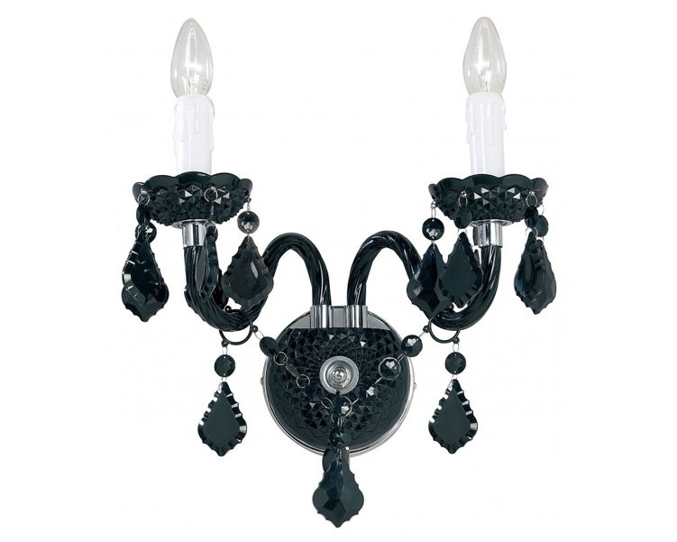 Endon Lighting Surface Wall Mounted Black Acrylic Regarding Most Popular Wall Mounted Chandelier Lighting (View 3 of 10)