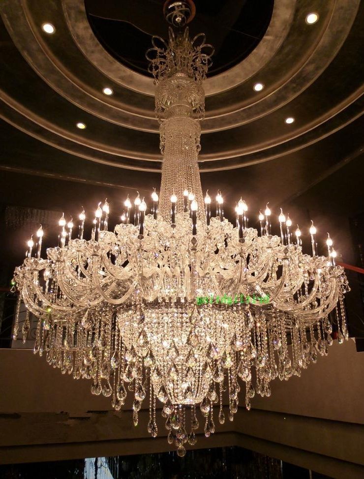 Extra Large Chandeliers For Trendy Large Crystal Chandelier Chrome Extra Large Chandelier For Hotel (View 8 of 10)