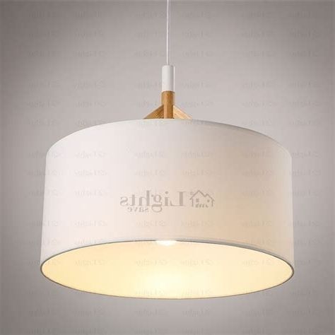 Fabric Drum Shade Chandeliers Intended For Most Recent Large Drum Shade Pendant Lights – Lighting (View 6 of 10)