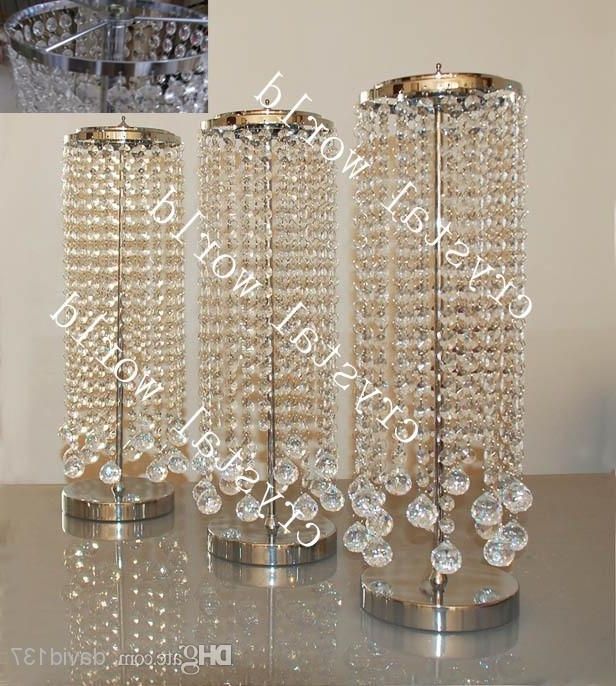 Faux Crystal Chandelier Centerpieces Pertaining To Famous Salebulk Elegant Crystal Table Top Chandelier Centerpieces For (View 1 of 10)