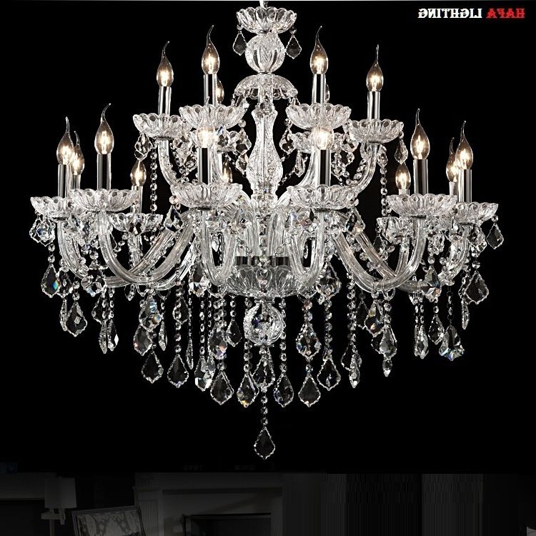 Free Shipping Large Crystal Chandelier 18 Arms Luxury Crystal Light For Well Known Cheap Big Chandeliers (View 9 of 10)