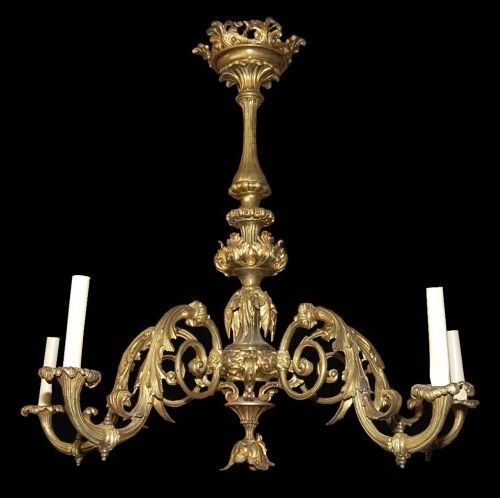 French Bronze Chandelier Throughout Most Popular Antique Heavy French Bronze Chandelier – Latique Antiques (View 3 of 10)
