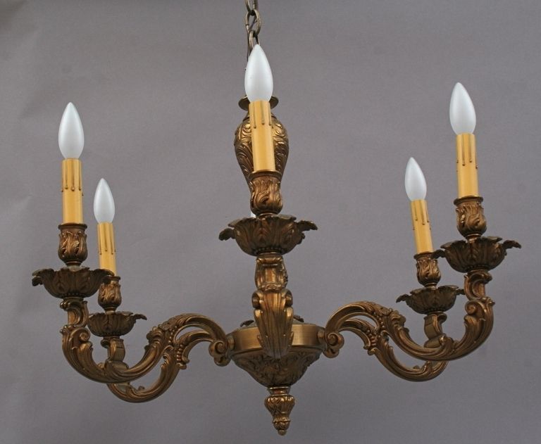 From A Unique Collection Of In Famous Vintage Brass Chandeliers (View 1 of 10)
