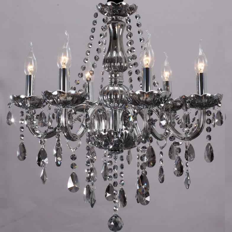 Grey Crystal Chandelier Portisheadkitchensco Regarding Stylish With Regard To Famous Grey Crystal Chandelier (Photo 8 of 10)