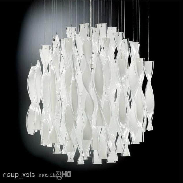 Hybrid Type Stair Large Chandelier Modern Glass Pendant Light Within Most Recently Released Modern Large Chandelier (View 10 of 10)