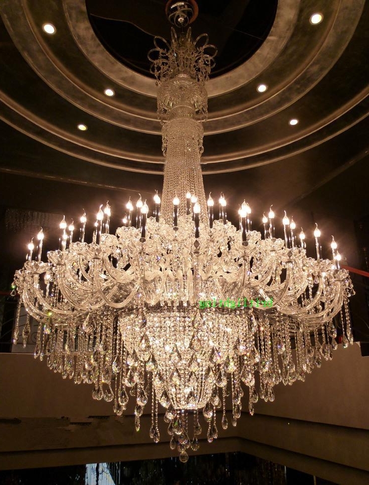 Large Crystal Chandelier Chrome Extra Large Chandelier For Hotel In Preferred Extra Large Chandelier Lighting (View 2 of 10)