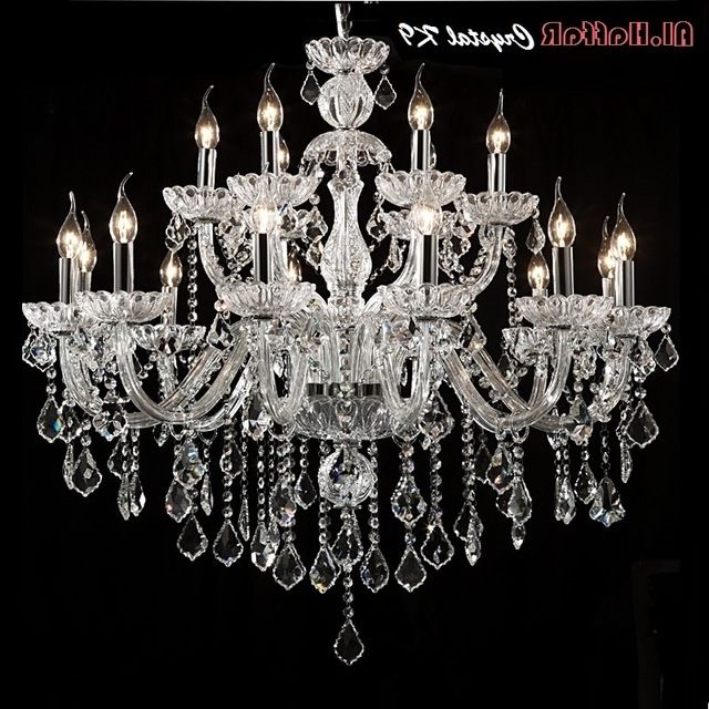 Large Crystal Chandeliers Regarding Well Liked Large Crystal Chandelier Lighting Luxury Crystal Light Fashion (View 6 of 10)