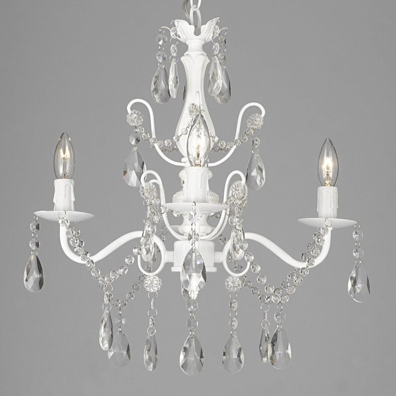 Latest 4 Light Crystal Chandeliers For Lark Manor Padillo 4 Light Crystal Chandelier & Reviews (Photo 10 of 10)