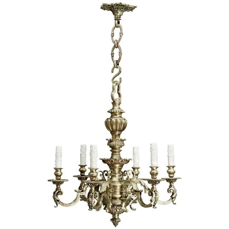 Latest Cast Bronze Baroque Chandelier With Chain And Canopy At 1stdibs With Regard To Baroque Chandelier (View 8 of 10)
