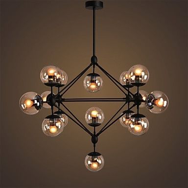 Latest Chandeliers 15 Lights/glass Ball Lights/ Retro Living Room / Bedroom With Regard To Metal Ball Chandeliers (View 4 of 10)