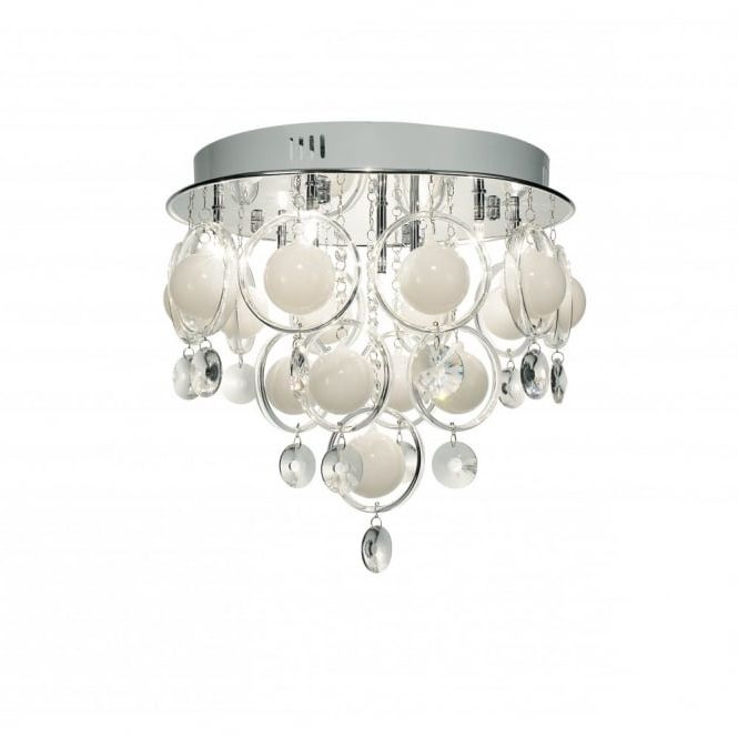 Low Ceiling Chandelier Within Fashionable Cloud Chrome & Crystal Ceiling Light For Low Ceilings (View 3 of 10)