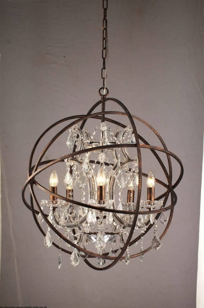 Metal Ball Candle Chandeliers Intended For Best And Newest Metal Ball Candle Chandelier – Chandelier Designs (Photo 6 of 10)