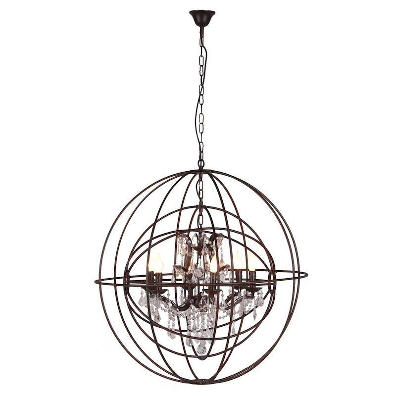 Most Popular Rustic Globe Chandelier Intended For Globe Chandeliers (View 1 of 10)