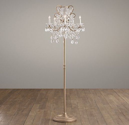 Most Recently Released Crystal Chandelier Floor Lamp Ideas For Home Decoration Regarding For Crystal Chandelier Standing Lamps (View 2 of 10)