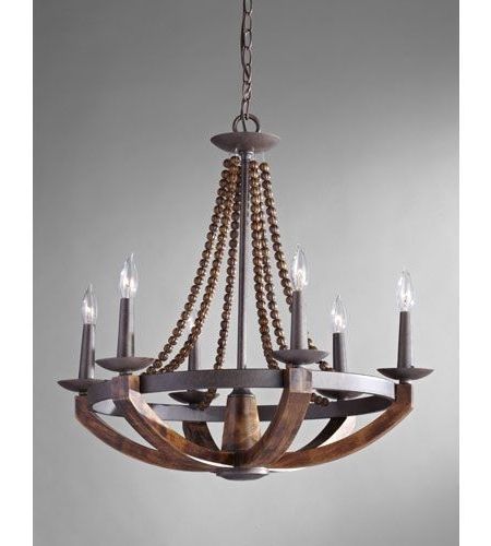 Most Up To Date Feiss Chandeliers With Regard To Murray Feiss Adan 6 Light Single Tier Chandelier In Rustic Iron And (View 1 of 10)