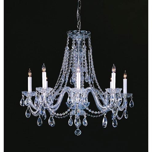 Most Up To Date Traditional Chandeliers Pertaining To Crystorama Lighting Group Traditional Crystal Polished Chrome Eight (Photo 1 of 10)