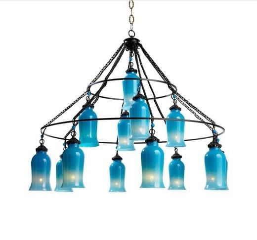 Newest Turquoise Glass Chandelier Lighting For Glass Chandelier I Tonic Home (View 6 of 10)