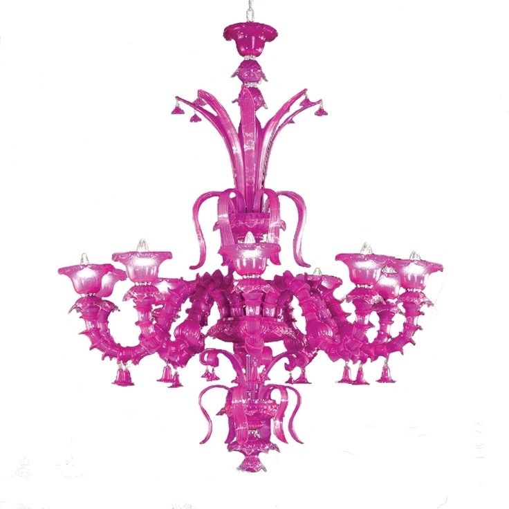 Painted With Latest Fuschia Chandelier (View 2 of 10)
