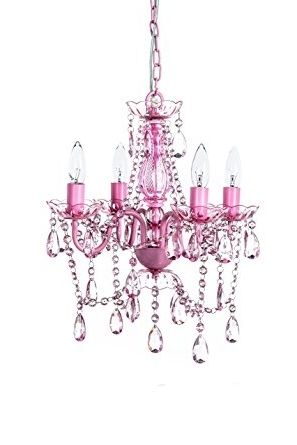 Pink Gypsy Chandeliers With Regard To Recent The Original Gypsy Color 4 Light Small Pink Chandelier H  (View 5 of 10)