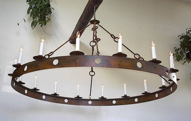 Popular Ace Wrought Iron – Custom Large Wrought Iron Chandeliers Hand Forged Pertaining To Iron Chandelier (View 3 of 10)