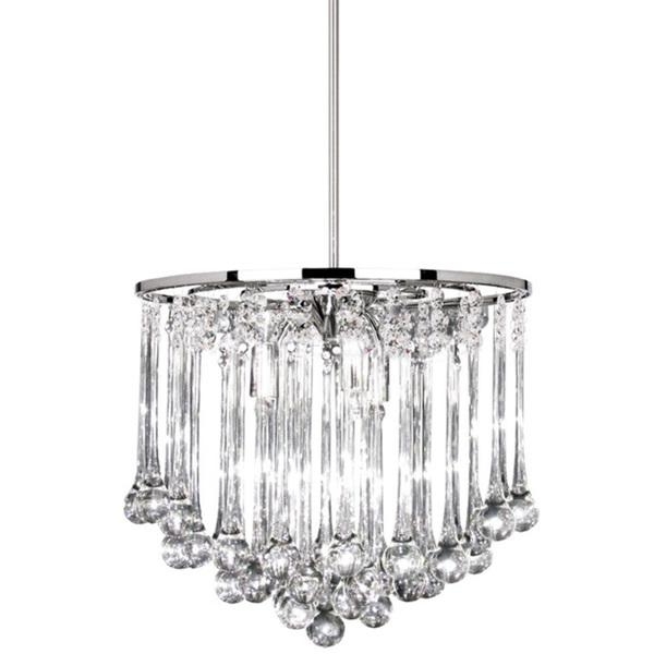 Recent 8 Light Polished Chrome Chandelier With Glass Droplets Within Glass Droplet Chandelier (View 4 of 10)