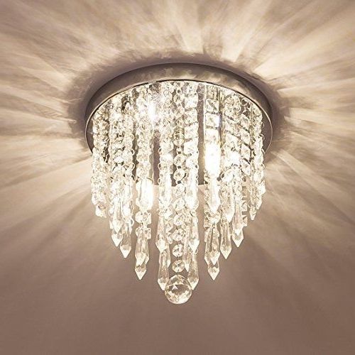 Recent Lifeholder Mini Chandelier Crystal Lighting 2 Lights Flush Mount With Wall Mounted Mini Chandeliers (View 1 of 10)