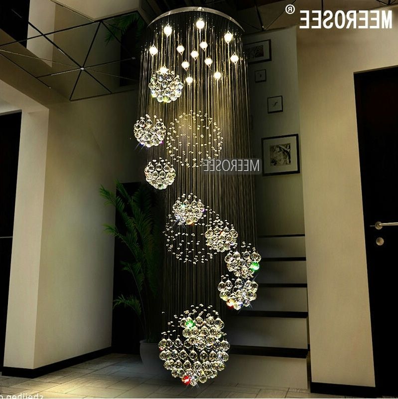 Recent Long Chandelier Lights In Best Quality Modern Large Crystal Chandelier Light Fixture For Lobby (View 1 of 10)
