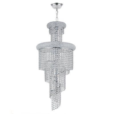 Rosdorf Park Brileys 3 Tier 10 Light Crystal Chandelier & Reviews Throughout Widely Used 3 Tier Crystal Chandelier (View 10 of 10)