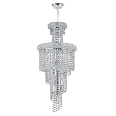 Rosdorf Park Brileys 3 Tier 10 Light Crystal Chandelier & Reviews Throughout Widely Used 3 Tier Crystal Chandelier (Photo 10 of 10)