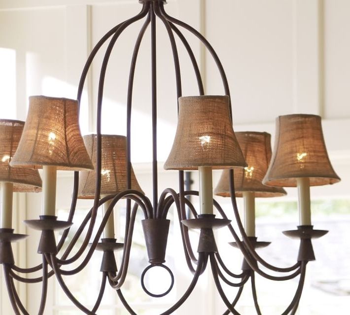 Small Chandelier Lamp Shades Inside Favorite Furniture : Inspiring Chandelier Lampshades Set Candles On The (View 1 of 10)