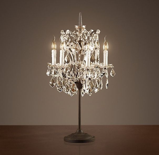 Small Chandelier Table Lamps For Famous Beautiful Chandelier Table Lamps For Garden And Small Room Inside (View 4 of 10)