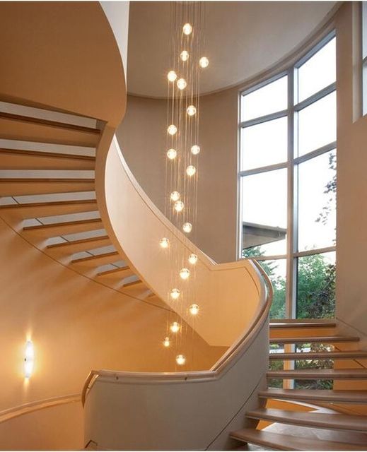 Trendy Stairwell Chandeliers Intended For Phube Lighing Led Meteor Shower Crystal Chandelier Light Fixtures (View 1 of 10)