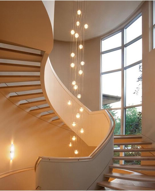 Trendy Stairwell Chandeliers Intended For Phube Lighing Led Meteor Shower Crystal Chandelier Light Fixtures (Photo 1 of 10)