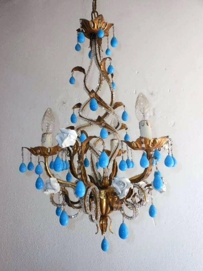 Turquoise And Gold Chandeliers For Most Recently Released Turquoise Crystal Chandelier Best Lighting Images On Chandeliers (View 4 of 10)