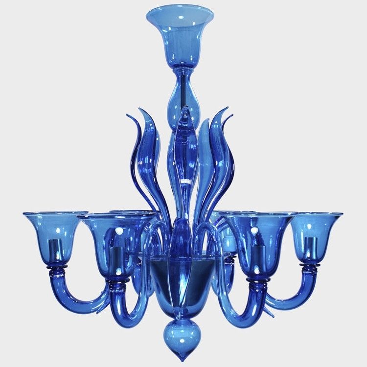 Turquoise Blue Glass Chandeliers Within Most Up To Date Traditional Chandelier / Blown Glass / Murano Glass / Led – Swing (View 3 of 10)