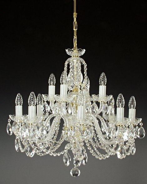Two Tier Lead Crystal Chandelier (View 1 of 10)