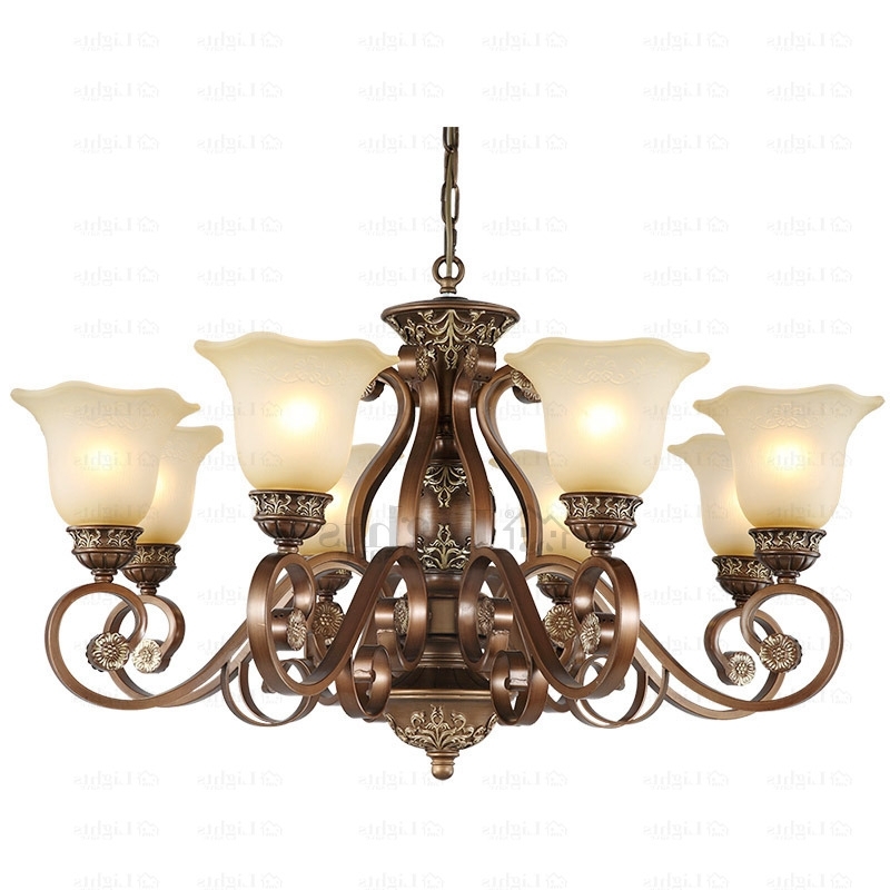 Vintage Chandelier With Most Up To Date Rustic 8 Light Resin And Wrought Iron Vintage Chandelier (View 2 of 10)