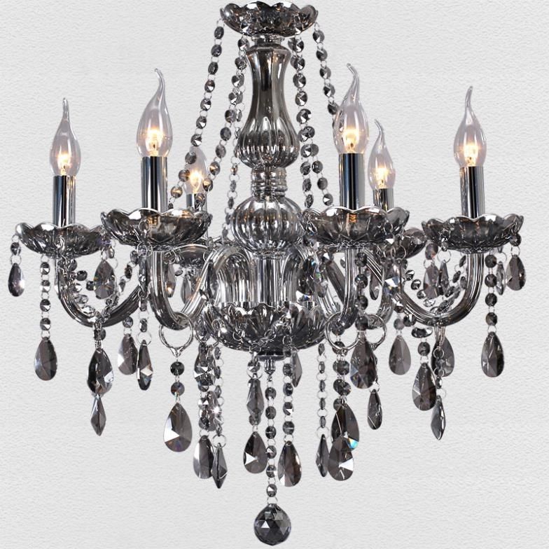 Well Known Aliexpress : Buy Free Shipping European Modern Chandelier Smoke Throughout Grey Crystal Chandelier (View 7 of 10)