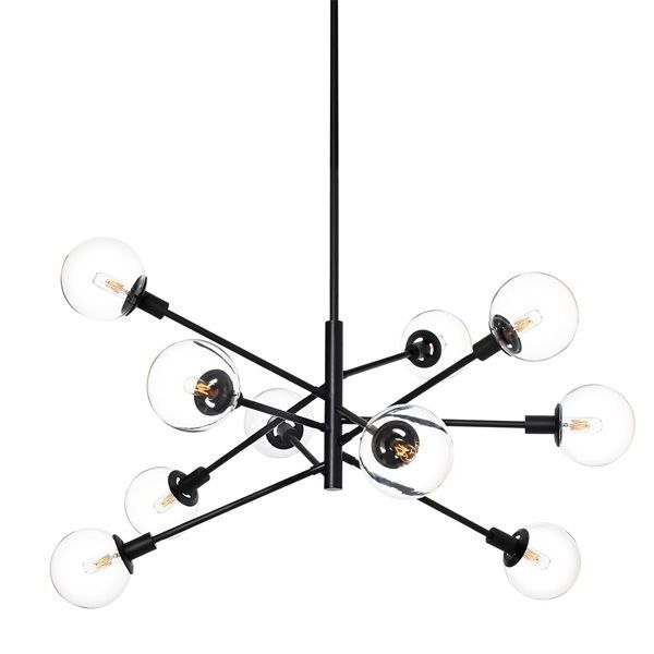 Well Known Contemporary Black Chandelier Pertaining To Home Design : Modern Black Chandelier Black Iron Modern Chandelier (View 2 of 10)