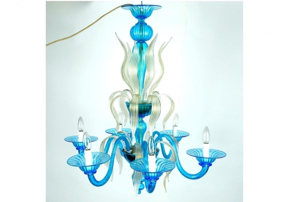 Well Known Turquoise And Gold Chandeliers Throughout Hand Blown Chandeliers Glass Chandelier Parts Stained Ceiling Lamp (View 6 of 10)