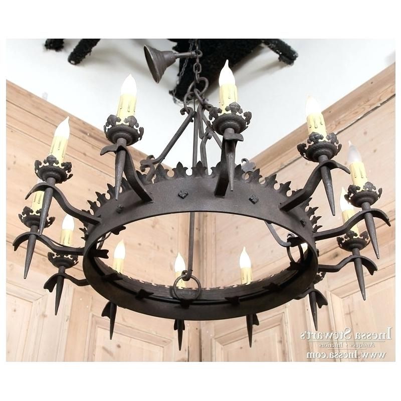 Well Known Vintage Wrought Iron Chandelier In Antique Wrought Iron Chandelier Vintage Wrought Iron Chandelier (View 7 of 10)