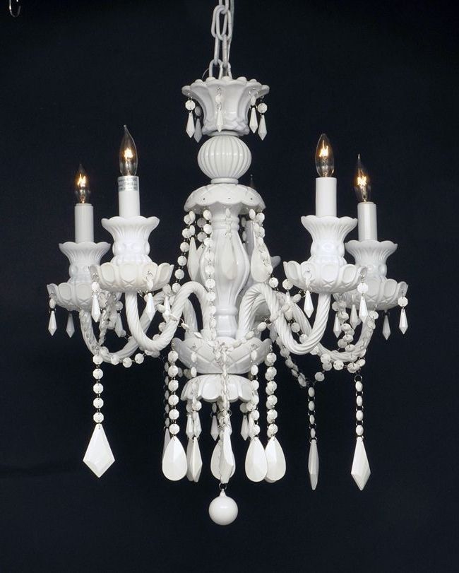 White And Crystal Chandeliers With Regard To Latest 24" Wide / 30" High $196 — I Agree, Amy ("i Like That It's White (View 1 of 10)