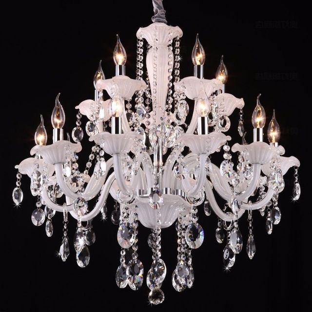 Widely Used White Chandeliers Throughout Roman Style Big White Candle Chandelier 15 Lights Large Vintage (View 4 of 10)