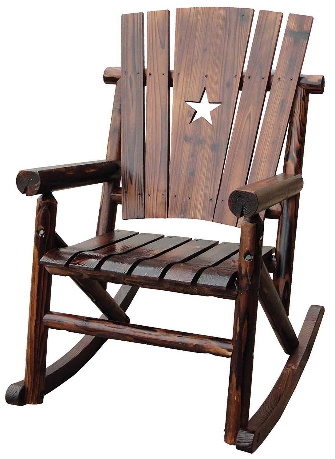 2018 Amazon : Char Log Single Rocker : Rocking Chairs : Garden & Outdoor With Rocking Chairs At Kroger (Photo 6 of 15)