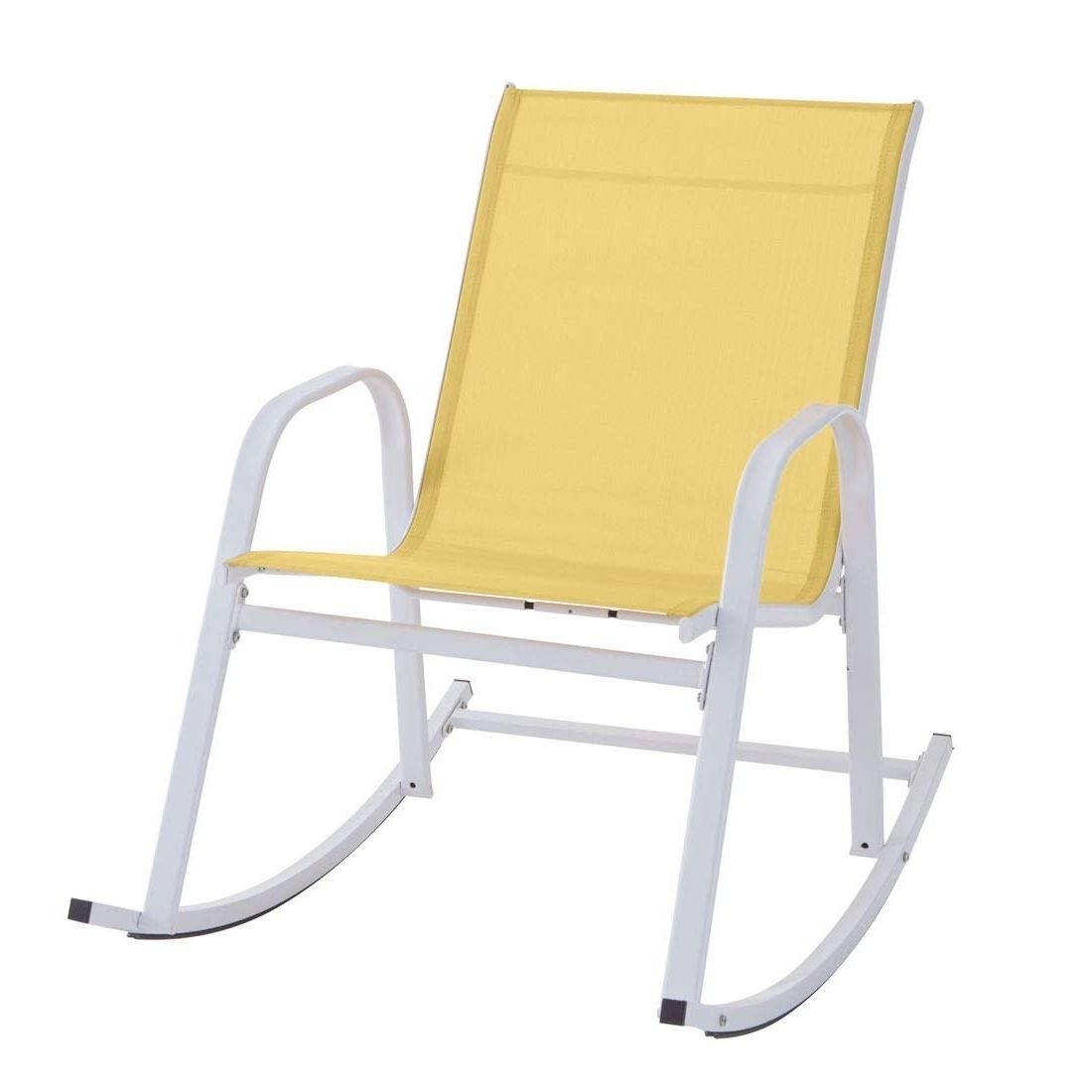 Amazon : Brylanehome Extra Wide Outdoor Rocker (yellow, 0 With Regard To 2018 Yellow Outdoor Rocking Chairs (View 9 of 15)